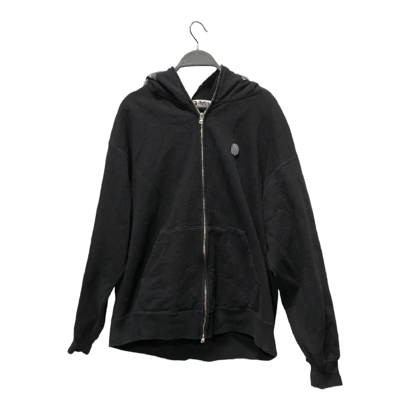 BAPE/Zip Up Hoodie/M/Cotton/BLK/SHARK ZIP UP HOODIE Hoodie with Belted Waist Structured Tailored