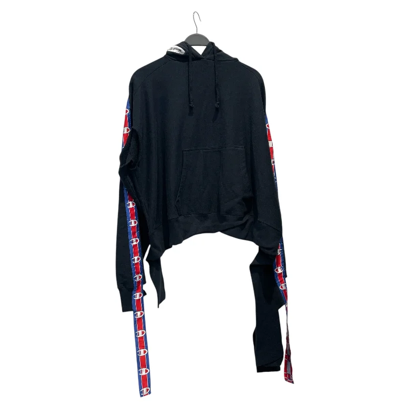 VETEMENTS/Champion/Hoodie/XS/Cotton/BLK/Reverse Weave Hoodie Hoodie with Turtle Neck Cozy Winter