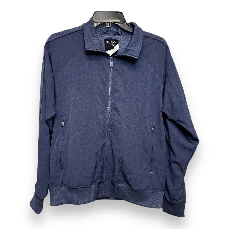 Athletic Jacket By Athleta In Blue, Size: M Herringbone Jacket Houndstooth Jacket Plaid Jacket Athletic Jacket By Athleta In Blue, Size: M Herringbone Jacket Houndstooth Jacket Plaid Jacket