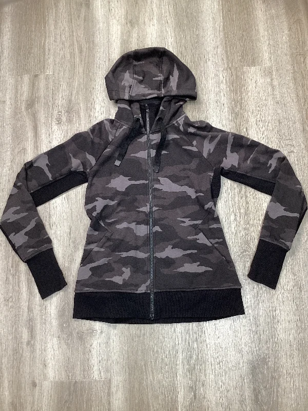 Athletic Jacket By Athleta In Camouflage Print, Size: S Zippered Front Buttoned Front Snap Front Athletic Jacket By Athleta In Camouflage Print, Size: S Zippered Front Buttoned Front Snap Front