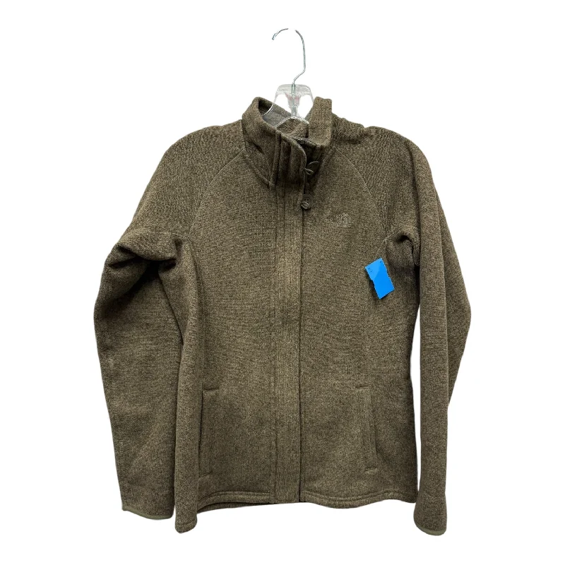 Athletic Jacket By The North Face In Brown, Size:M Stand-Up Collar Roll-Neck Collar Turtle Neck Athletic Jacket By The North Face In Brown, Size:M Stand-Up Collar Roll-Neck Collar Turtle Neck