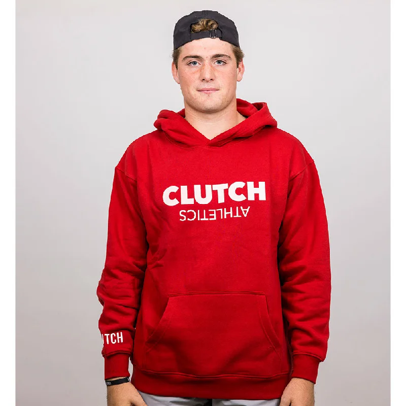 BCLUTCH PREMIUM RED HOODIE Hoodie with Double Zipper Versatile Adjustable