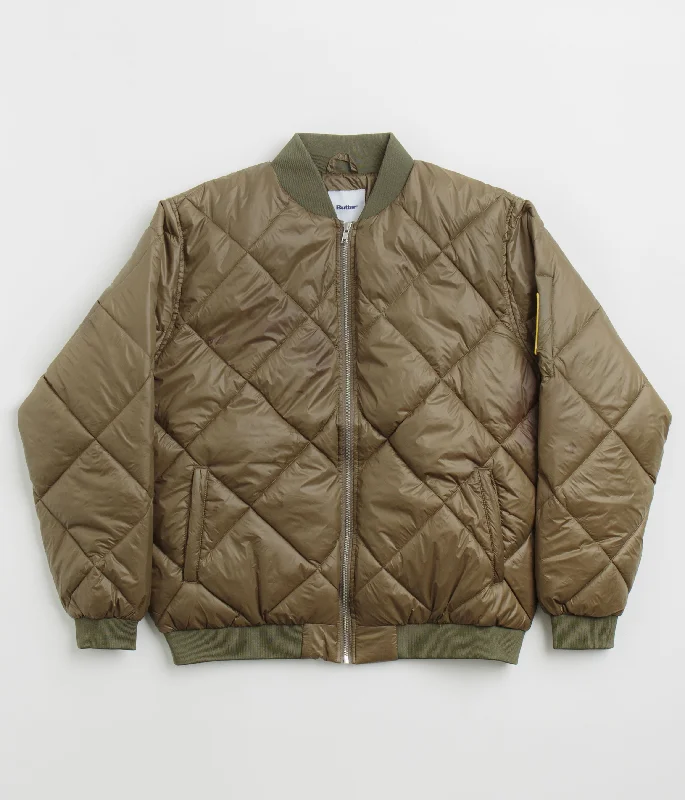 Butter Goods Temperature Bomber Jacket - Army Chenille Fabric Brocade Fabric Lace Fabric Butter Goods Temperature Bomber Jacket - Army Chenille Fabric Brocade Fabric Lace Fabric