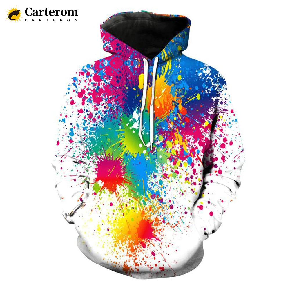 CARTEROM Colorful Hoodie Hoodie with Oversized Fit Loose Comfortable