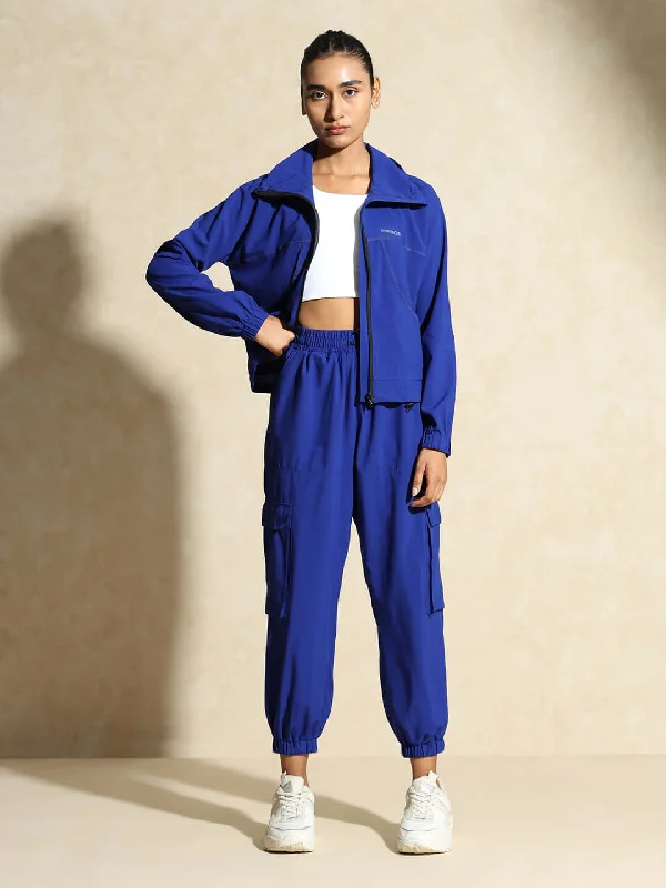 Cobalt Blue Tracker Cargo Pants & Cargo Jacket Notch Collar Peter Pan Collar Cowl Neck Cobalt Blue Tracker Cargo Pants & Cargo Jacket Notch Collar Peter Pan Collar Cowl Neck
