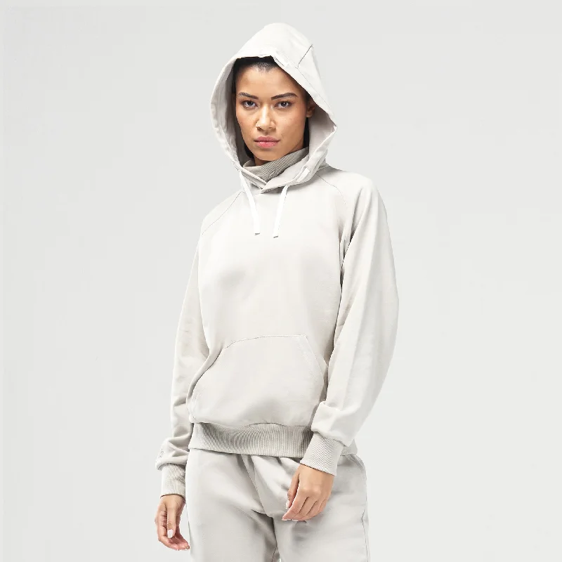 Code Batwing Hoodie - Willow Grey Hoodie with Contrast Stitching Detailed Premium