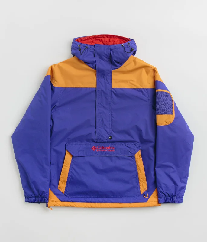 Columbia Challenger II Insulated Pullover Jacket - Clematis Blue / Sunstone Zip Front Button Front Snap Front Columbia Challenger II Insulated Pullover Jacket - Clematis Blue / Sunstone Zip Front Button Front Snap Front