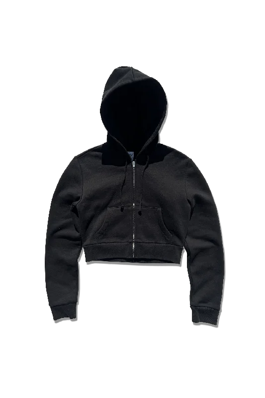 Cropped Zip Hoodie Hoodie with Slim Fit Tailored Modern