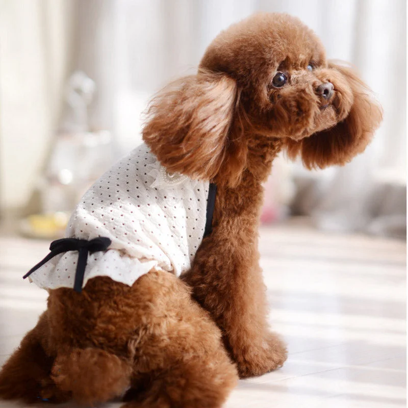 Maxbell Maxbell Dog Puppy Lace Suspender Skirt Dress Hoodie Jumpsuit Clothes Vest Apparel M Hoodie with Lace Feminine Delicate