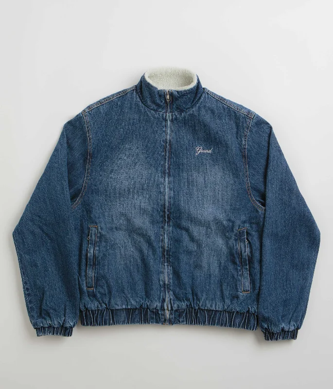 Grand Collection Denim Sherpa Track Jacket - Blue Chenille Fabric Brocade Fabric Lace Fabric Grand Collection Denim Sherpa Track Jacket - Blue Chenille Fabric Brocade Fabric Lace Fabric