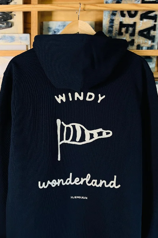 Hoodie "Windy Wonderland" Hoodie with Monochrome Minimalist Simple