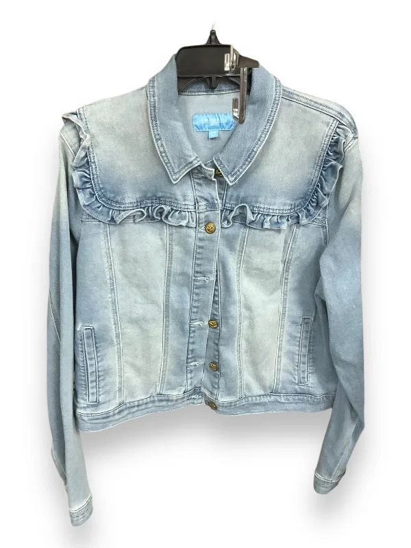 Jacket Denim By Draper James In Blue Denim, Size: Xxl Embroidered Jacket Appliqued Jacket Beaded Jacket Jacket Denim By Draper James In Blue Denim, Size: Xxl Embroidered Jacket Appliqued Jacket Beaded Jacket