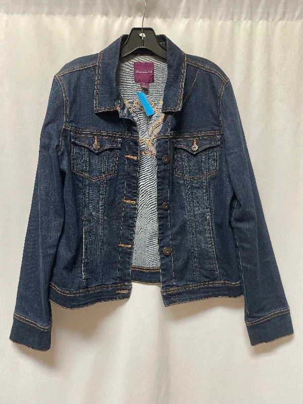 Jacket Denim By Gloria Vanderbilt In Blue, Size: M Fleece Jacket Down Jacket Feather Jacket Jacket Denim By Gloria Vanderbilt In Blue, Size: M Fleece Jacket Down Jacket Feather Jacket