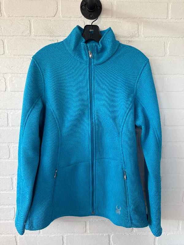 Jacket Fleece By Spyder In Blue, Size: Xl Faux Fur Fabric Real Fur Fabric Shearling Fabric Jacket Fleece By Spyder In Blue, Size: Xl Faux Fur Fabric Real Fur Fabric Shearling Fabric