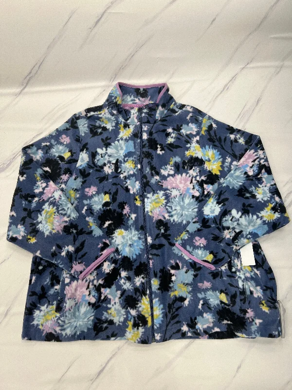 Jacket Fleece By Vera Bradley In Blue, Size:3X Print Jacket Jacquard Jacket Patchwork Jacket Jacket Fleece By Vera Bradley In Blue, Size:3X Print Jacket Jacquard Jacket Patchwork Jacket