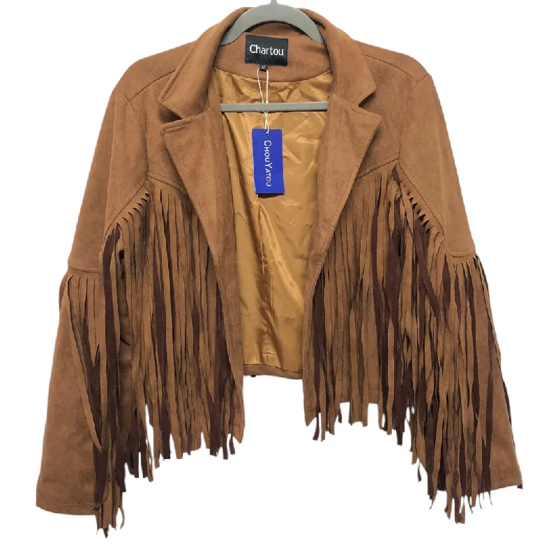 Jacket Other By Chartou In Brown, Size: Medium Front Pockets Side Pockets Patch Pockets Jacket Other By Chartou In Brown, Size: Medium Front Pockets Side Pockets Patch Pockets