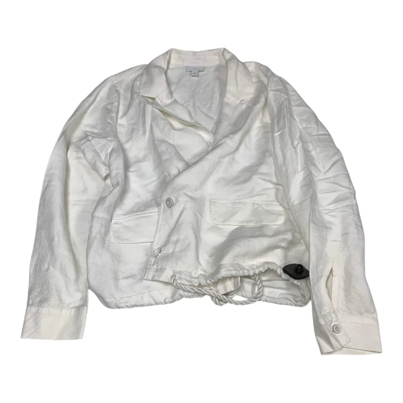 Jacket Other By J. Jill In White, Size: M Rayon Fabric Velvet Fabric Corduroy Fabric Jacket Other By J. Jill In White, Size: M Rayon Fabric Velvet Fabric Corduroy Fabric
