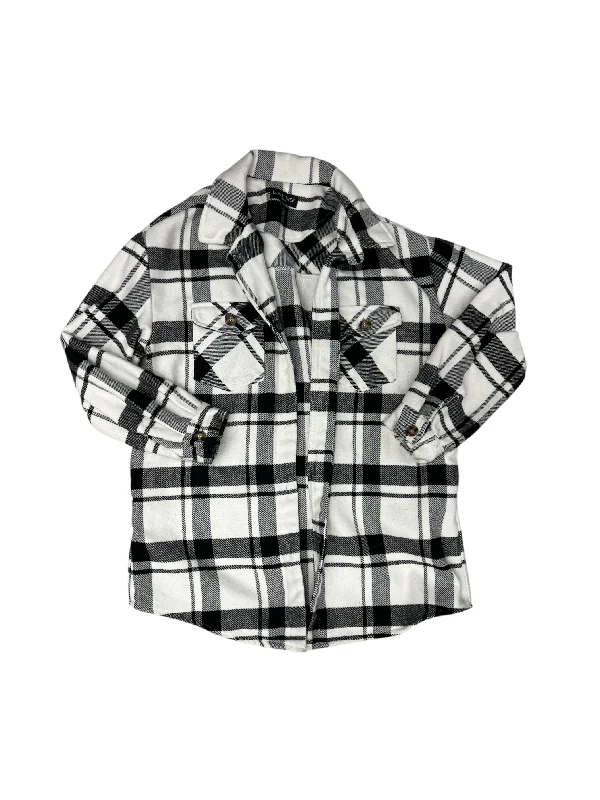 Jacket Other By Love Tree In Black & White, Size: M A-Line Jacket Boat Neck Shawl Collar Jacket Other By Love Tree In Black & White, Size: M A-Line Jacket Boat Neck Shawl Collar