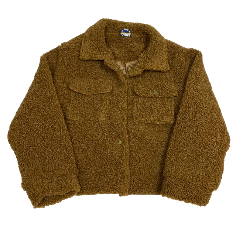 Jacket Shirt By Arula In Brown, Size: 1x One-Shoulder Jacket Off-the-Shoulder Jacket Asymmetrical Jacket Jacket Shirt By Arula In Brown, Size: 1x One-Shoulder Jacket Off-the-Shoulder Jacket Asymmetrical Jacket