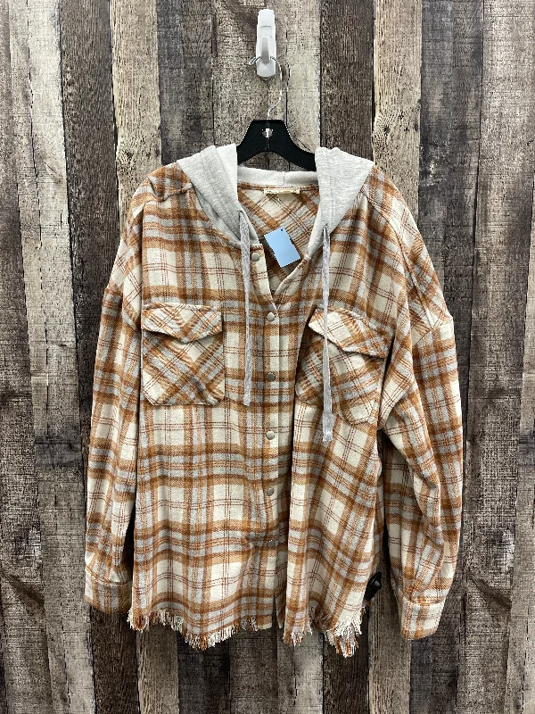 Jacket Shirt By Cme In Plaid Pattern, Size: 3x Tiered Jacket Buttoned Jacket Zippered Jacket Jacket Shirt By Cme In Plaid Pattern, Size: 3x Tiered Jacket Buttoned Jacket Zippered Jacket