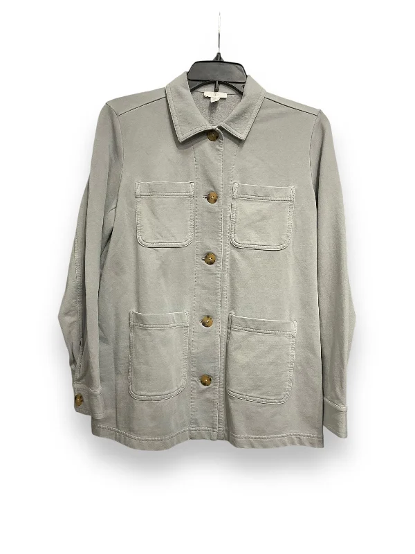 Jacket Shirt By J. Jill In Grey, Size: Xs Tailored Jacket Straight Jacket A-Line Jacket Jacket Shirt By J. Jill In Grey, Size: Xs Tailored Jacket Straight Jacket A-Line Jacket
