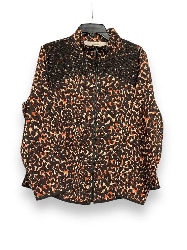 Jacket Windbreaker By Zenergy By Chicos In Animal Print, Size: 2x Wool Jacket Cashmere Jacket Tweed Jacket Jacket Windbreaker By Zenergy By Chicos In Animal Print, Size: 2x Wool Jacket Cashmere Jacket Tweed Jacket