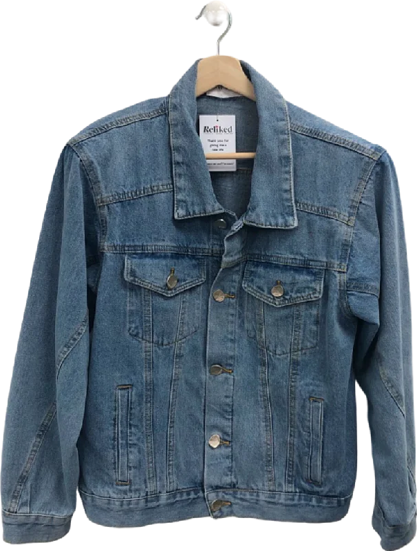 Jane & Tash Denim Blue Jacket UK M Notch Collar Jacket Peter Pan Collar Jacket Cowl Neck Jacket Jane & Tash Denim Blue Jacket UK M Notch Collar Jacket Peter Pan Collar Jacket Cowl Neck Jacket