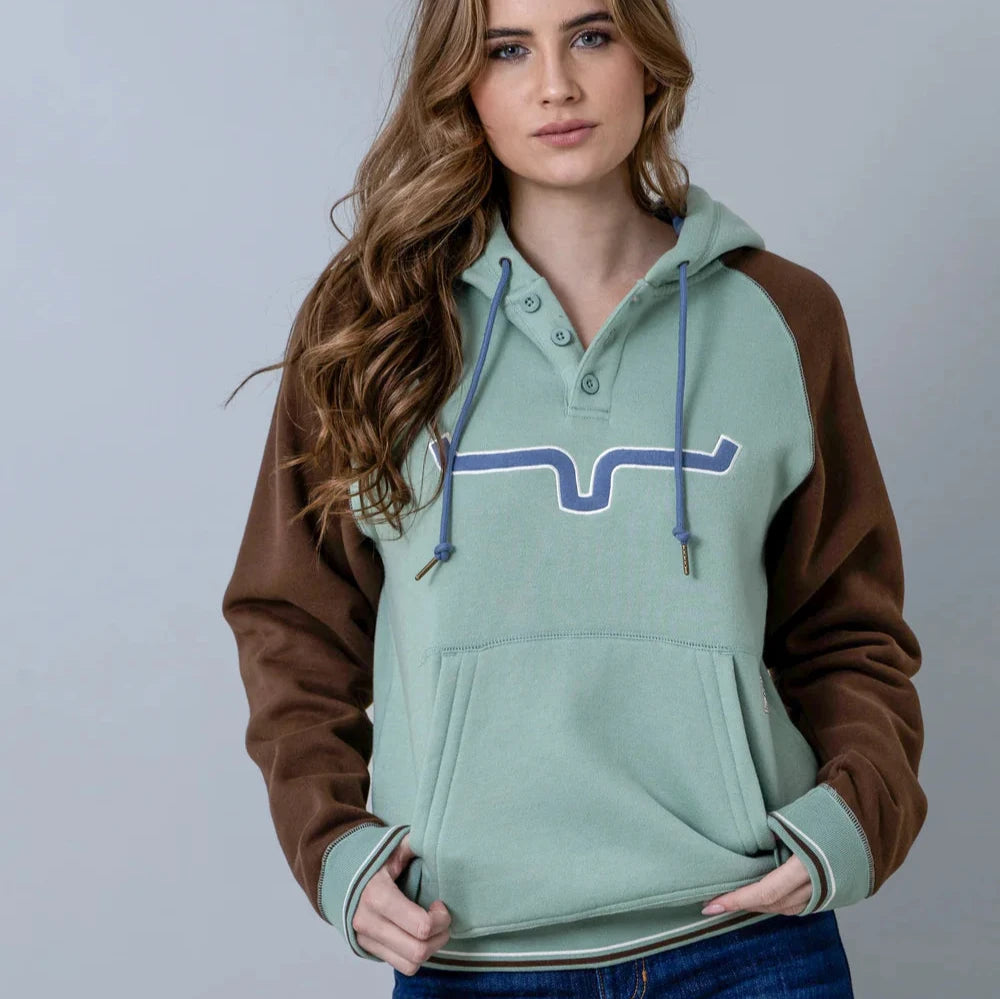 Kimes Ranch Women's Amigo Hoodie in Matcha Hoodie with Lining Warm Insulated