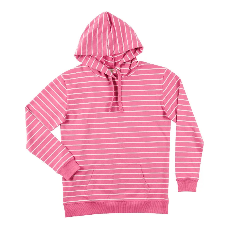 mySTYLE Women's Striped Pop-Over Hoodie Hoodie with Print Artistic Unique