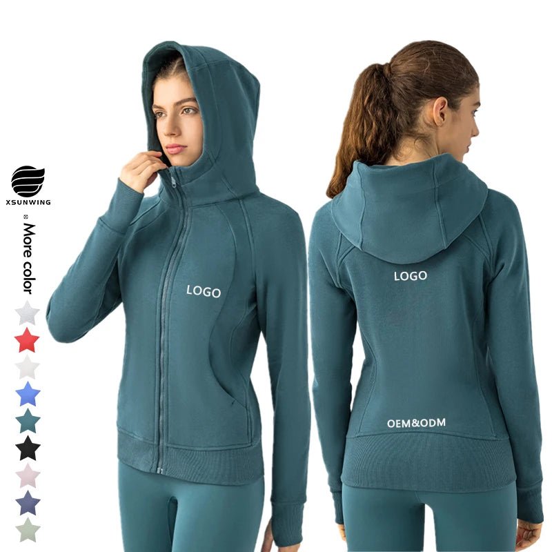 Sports Wear Hoodie Jacket for Women With Thick Zipper - Full Zip Fitness Coat Running Sweater WDQ028 Satin Jacket Silk Jacket Chiffon Jacket Sports Wear Hoodie Jacket for Women With Thick Zipper - Full Zip Fitness Coat Running Sweater WDQ028 Satin Jacket Silk Jacket Chiffon Jacket