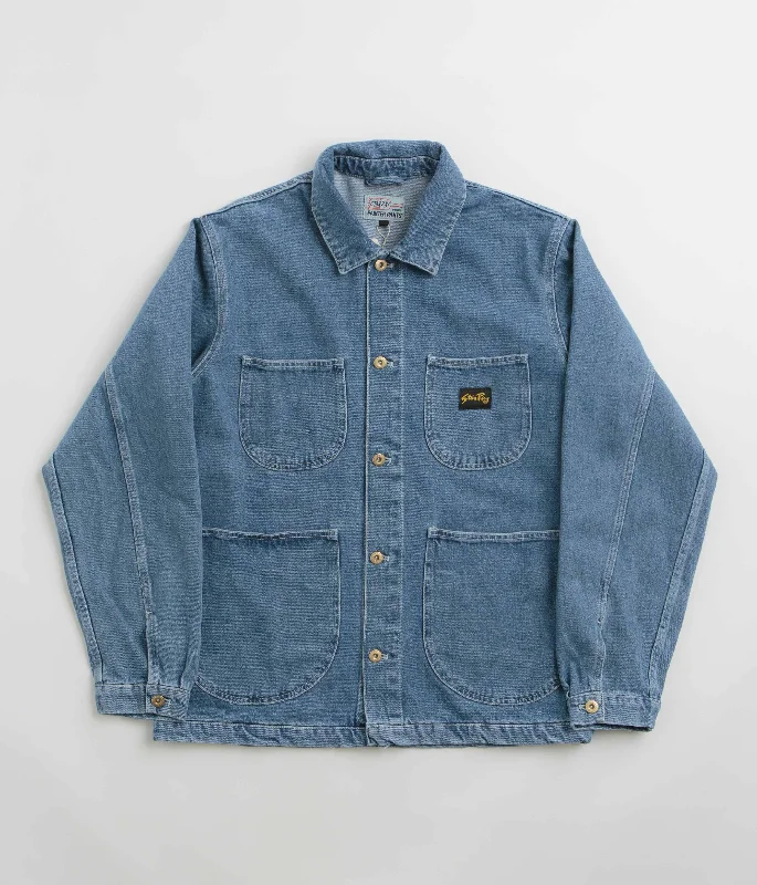Stan Ray Coverall Jacket - Heavy Stone Wash Denim Insulated Jacket Fitted Jacket Loose Jacket Stan Ray Coverall Jacket - Heavy Stone Wash Denim Insulated Jacket Fitted Jacket Loose Jacket