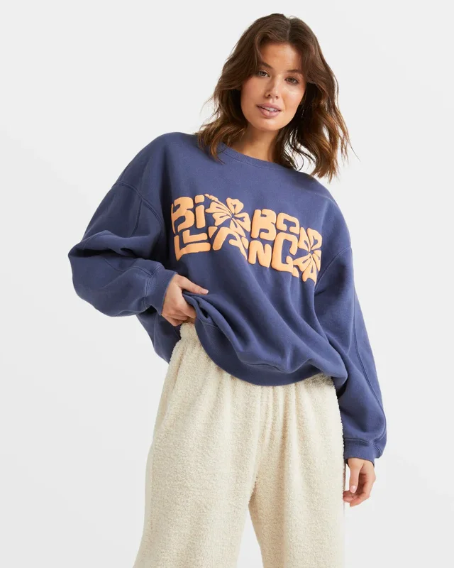 Tiki Vibes Kendall Sweatshirt Hoodie with High-Low Hem Asymmetrical Trendy