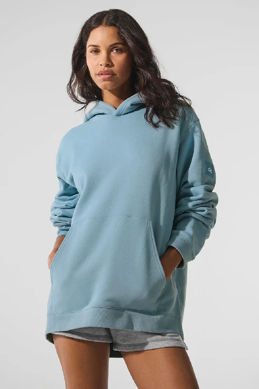 Renown Heavy Weight Hoodie - Celestial Blue Hoodie with Relaxed Fit Easy Casual