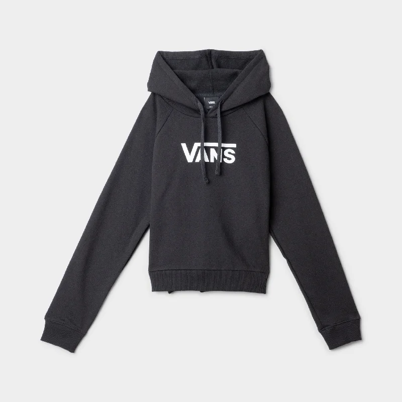 Vans Women's Flying V Boxy Pullover Hoodie / Black Hoodie with Half-Zip Sporty Casual