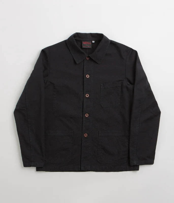Vetra 5C Organic Workwear Jacket - Dark Navy Notch Collar Peter Pan Collar Cowl Neck Vetra 5C Organic Workwear Jacket - Dark Navy Notch Collar Peter Pan Collar Cowl Neck