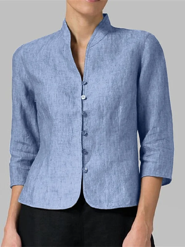 Women's Blazer Street Holiday Daily Wear Summer Spring Regular Coat Regular Fit Breathable Modern Style Minimalist Casual Daily Jacket 3/4 Length Sleeve Solid Color Cutout White Red Navy Blue Striped Jacket Polka Dot Jacket Floral Jacket Women's Blazer Street Holiday Daily Wear Summer Spring Regular Coat Regular Fit Breathable Modern Style Minimalist Casual Daily Jacket 3/4 Length Sleeve Solid Color Cutout White Red Navy Blue Striped Jacket Polka Dot Jacket Floral Jacket