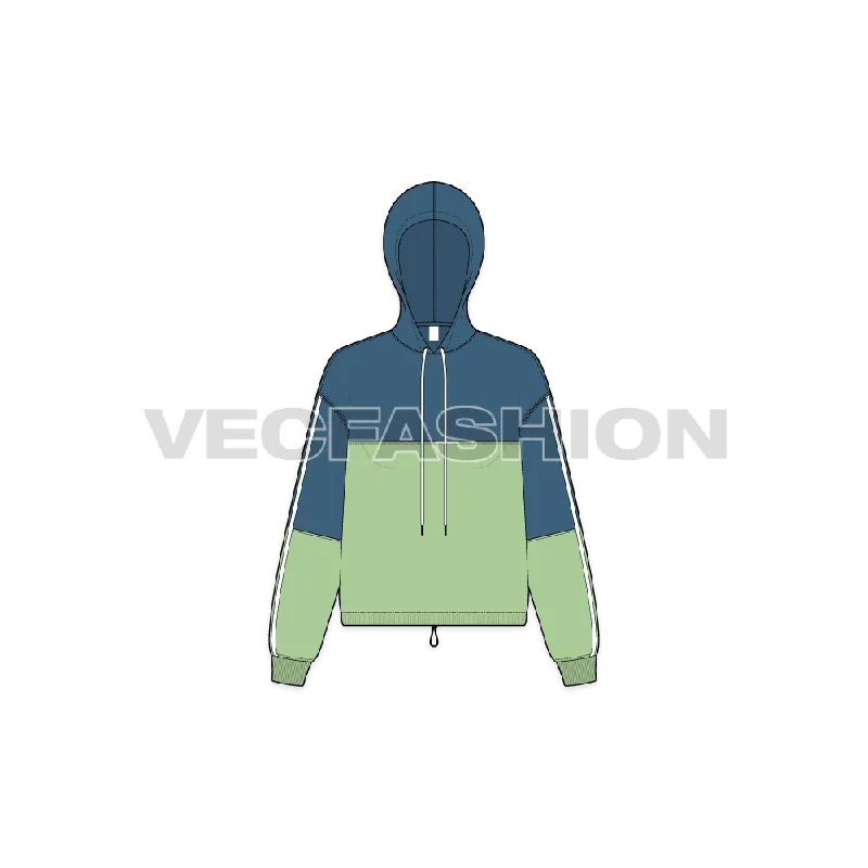 Women's Crop Vector Hoodie Hoodie with Strings Custom Fit Adjustable