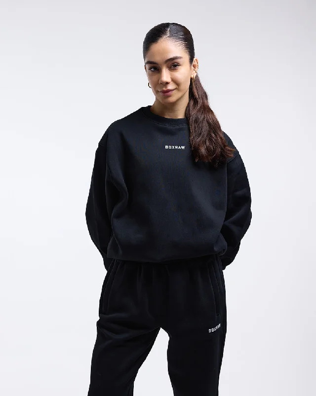 Johnson Oversized Sweatshirt - Black Hoodie with Logo Branding Identity