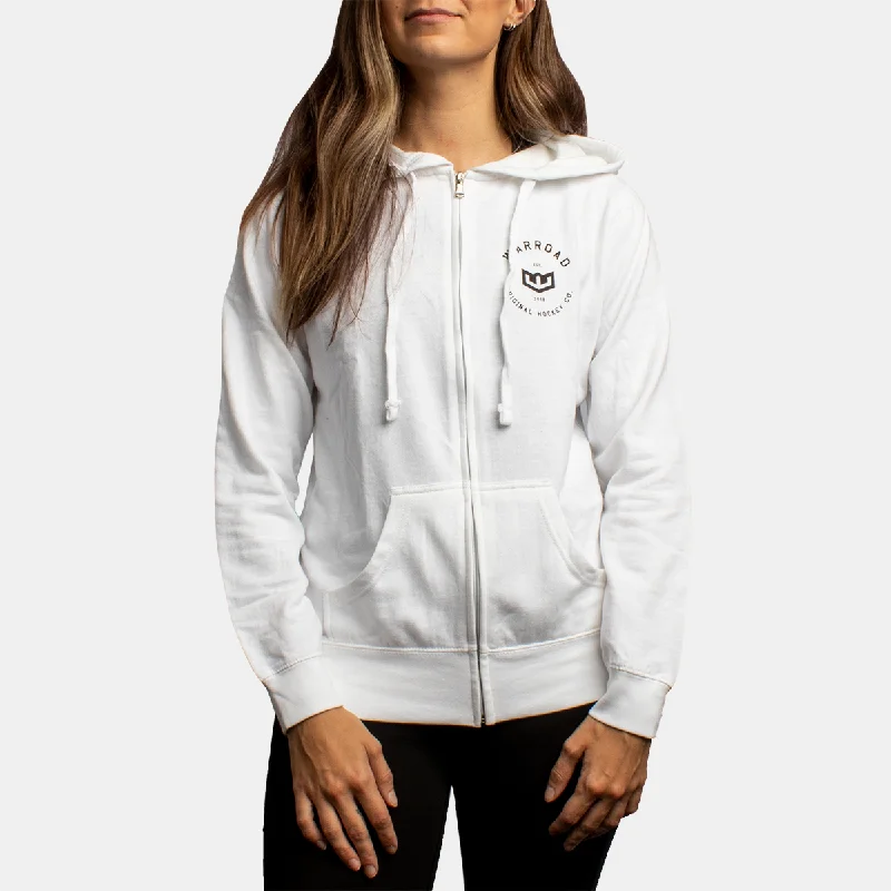 Women's OG Hockey Zip Hoodie Hoodie with Hem Raw Edge Edgy Unfinished