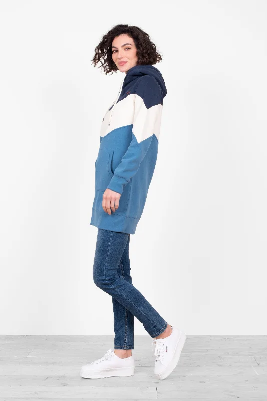 Ziggy Colourblock Longline Hoodie Hoodie with Drawcord Adjustable Secure