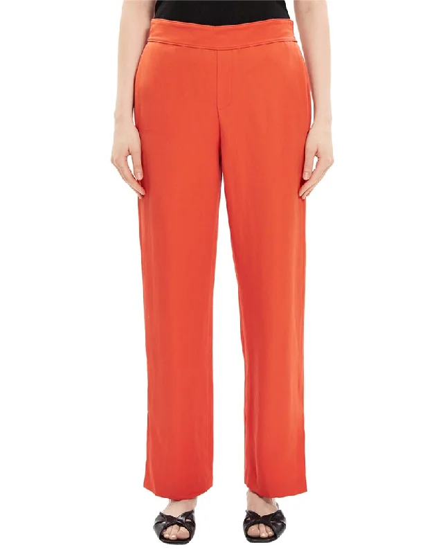 Theory Jolinta Summer Linen-Blend Pant Soft Wool Pants