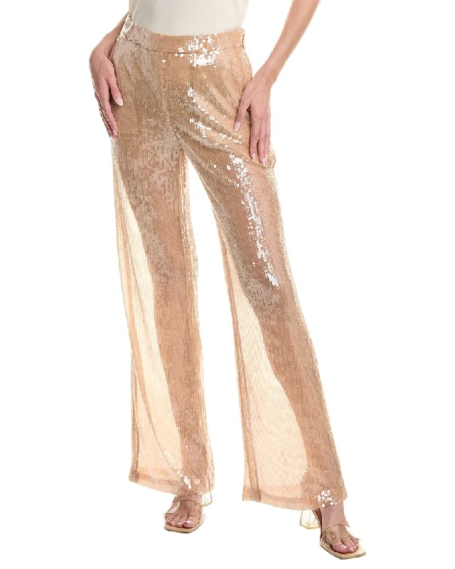 Bcbgmaxazria Sequin Wide Leg Pant Warm Wool Trousers