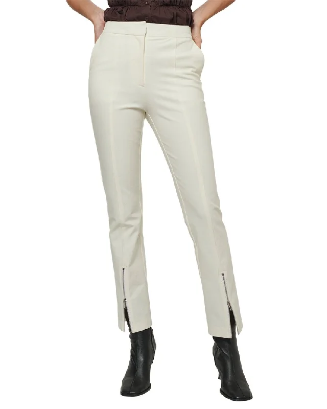 Derek Lam 10 Crosby Van Cropped Zipper Pant Elegant Silk Pants