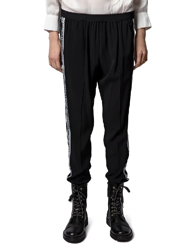 Zadig & Voltaire Paula Band Perm Pants Elegant Silk Pants