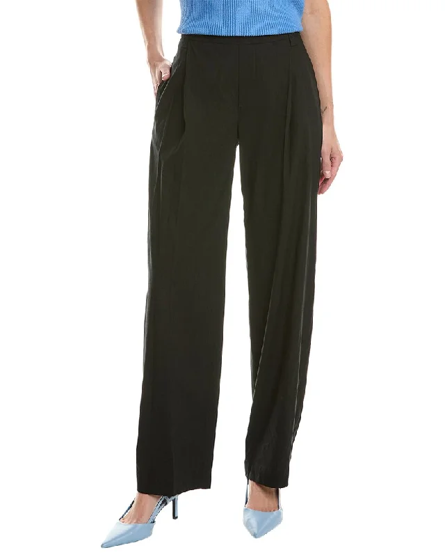 Vince Pleat Front Linen-Blend Pant Classic Pleated Pants