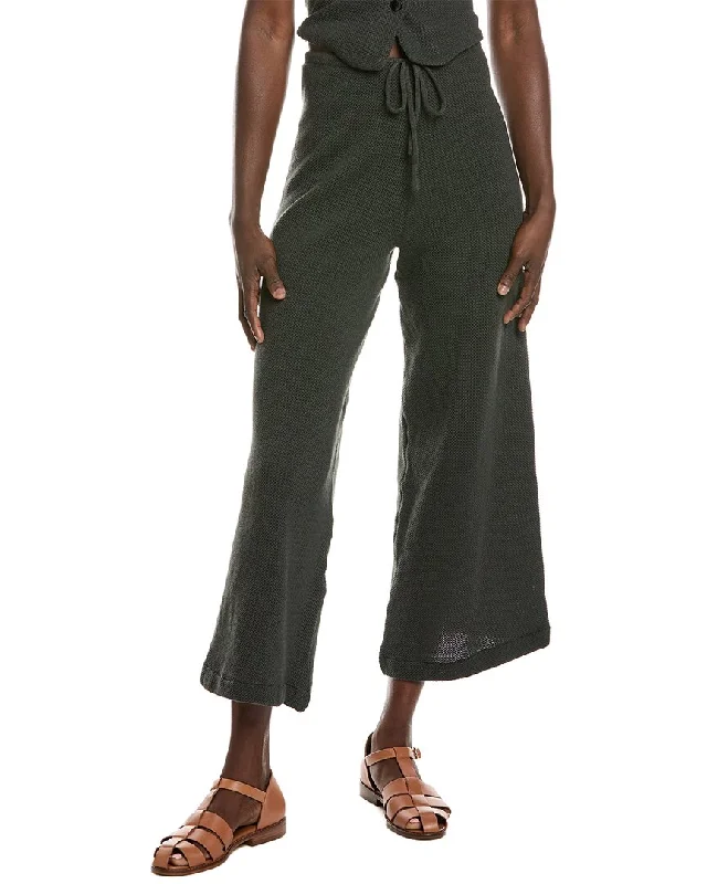 Lyra & Co Linen-Blend Pant Comfortable Pleated Pants