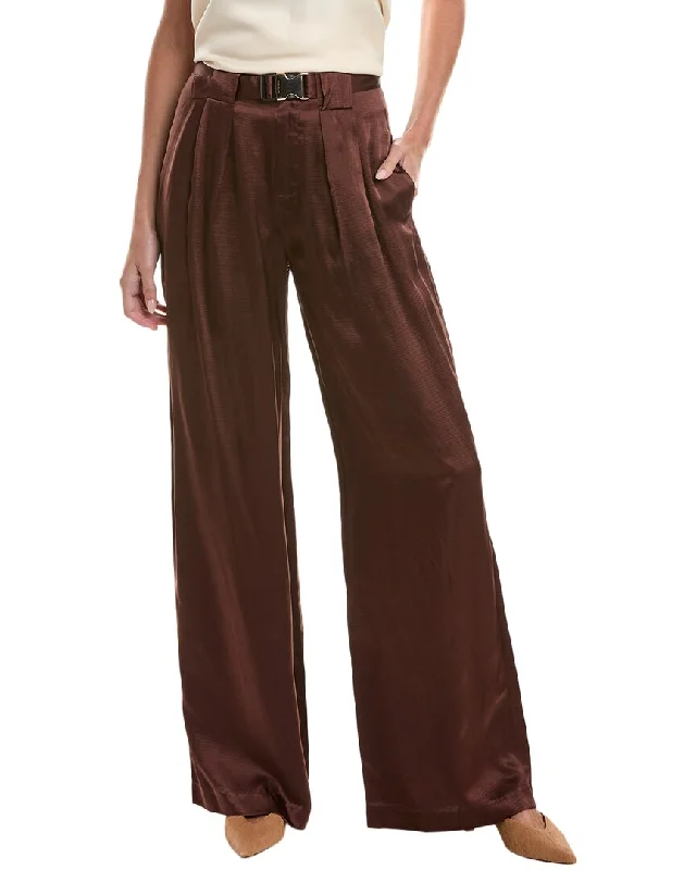 Nicholas Iman Silk-Blend Pant Chic Faux Leather Pants