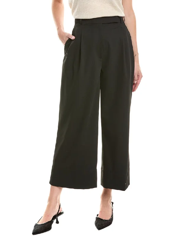 St. John Kelly Twill Fine Pant Classic Pleated Pants