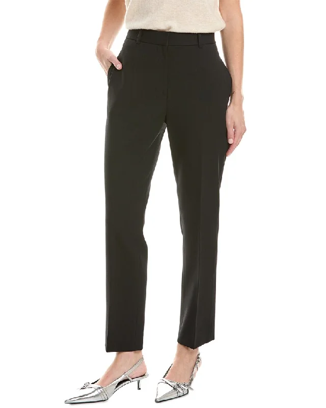 St. John Wool-Blend Twill Pant Chic Black Leggings