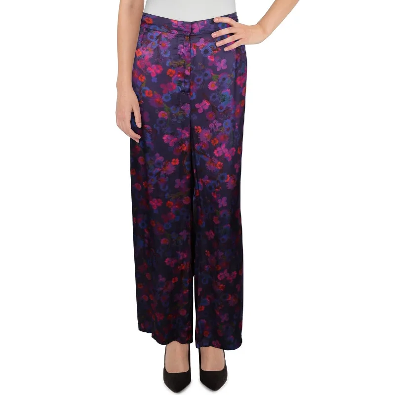 Claude Womens High Rise Wide Leg Palazzo Pants Comfortable Jogging Pants